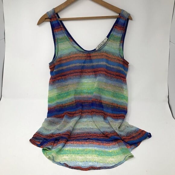 🌞🌴🌞Sz M Chloe K sheer high-low tank - Picture 1 of 6